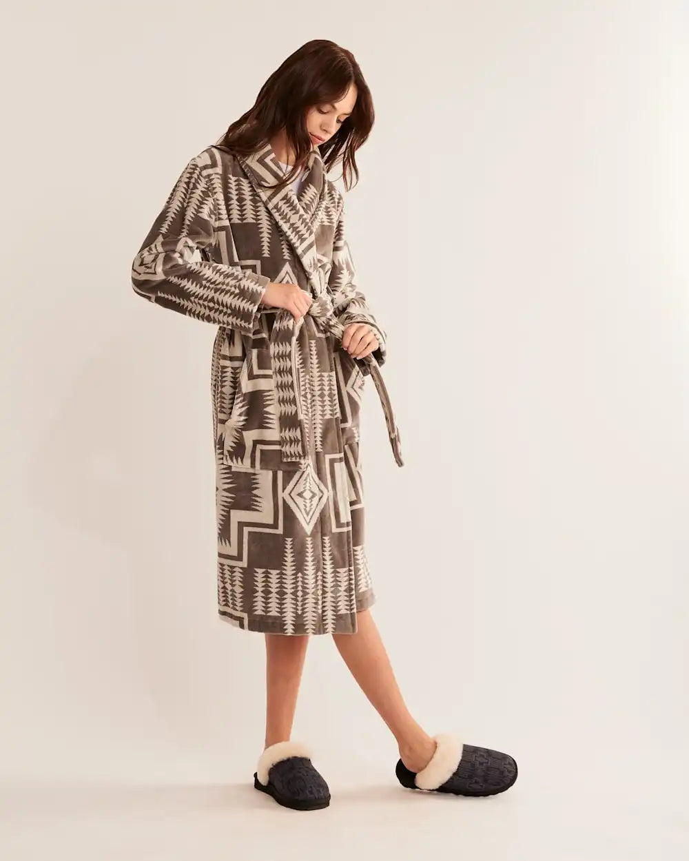 WOMEN'S COTTON TERRY VELOUR BATHROBE