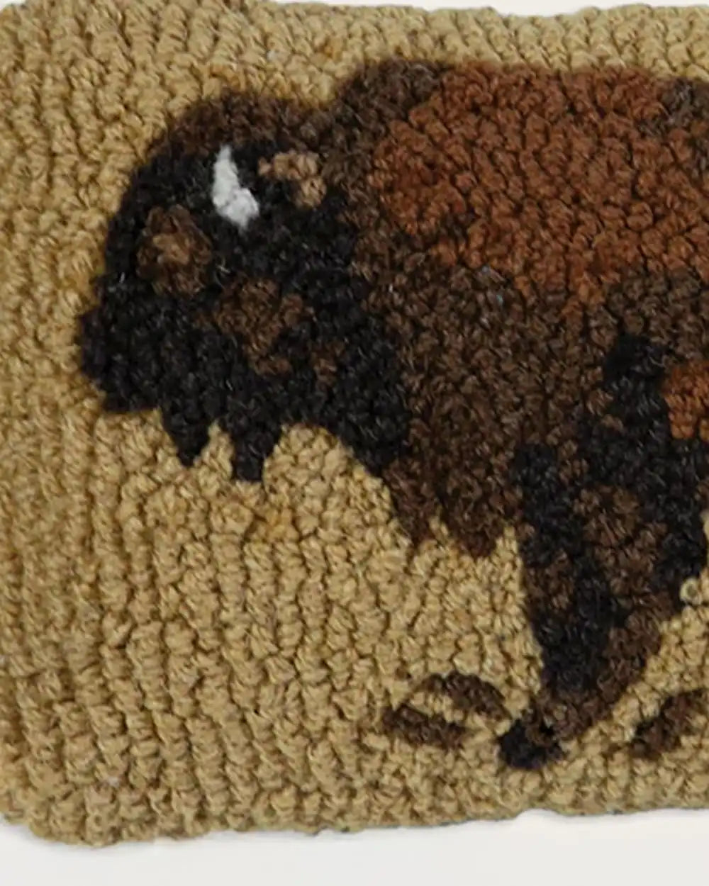 BUFFALO HOOKED SMALL LUMBAR PILLOW