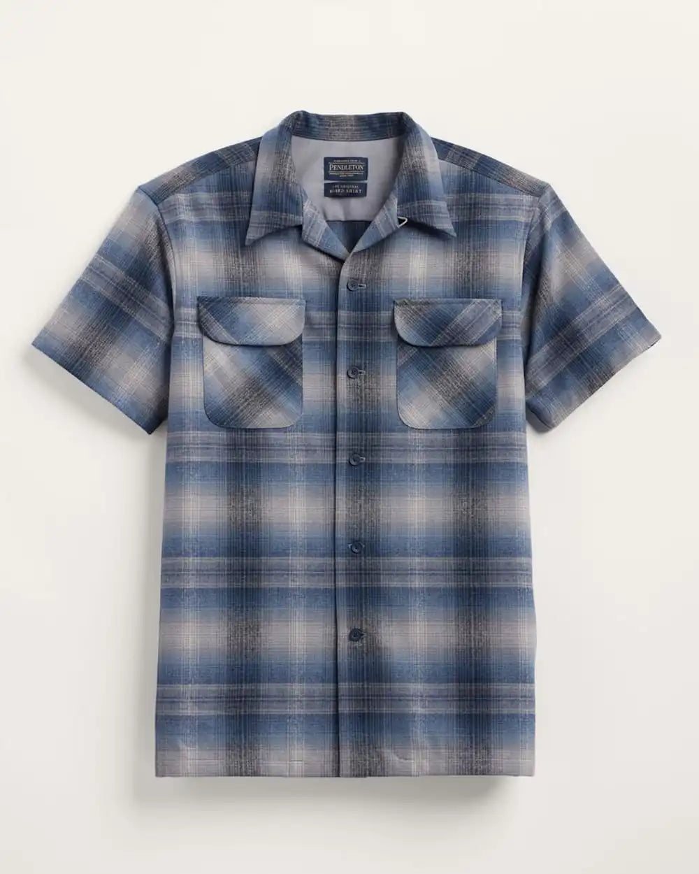 MEN'S SHORT-SLEEVE PLAID BOARD SHIRT