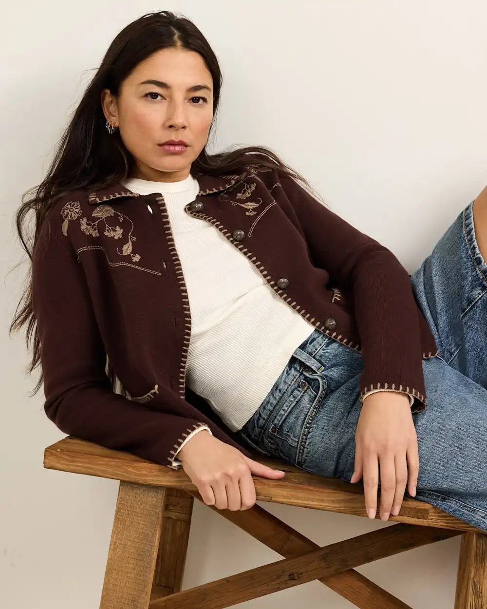 WOMEN'S EMBROIDERED SOUVENIR CARDIGAN
