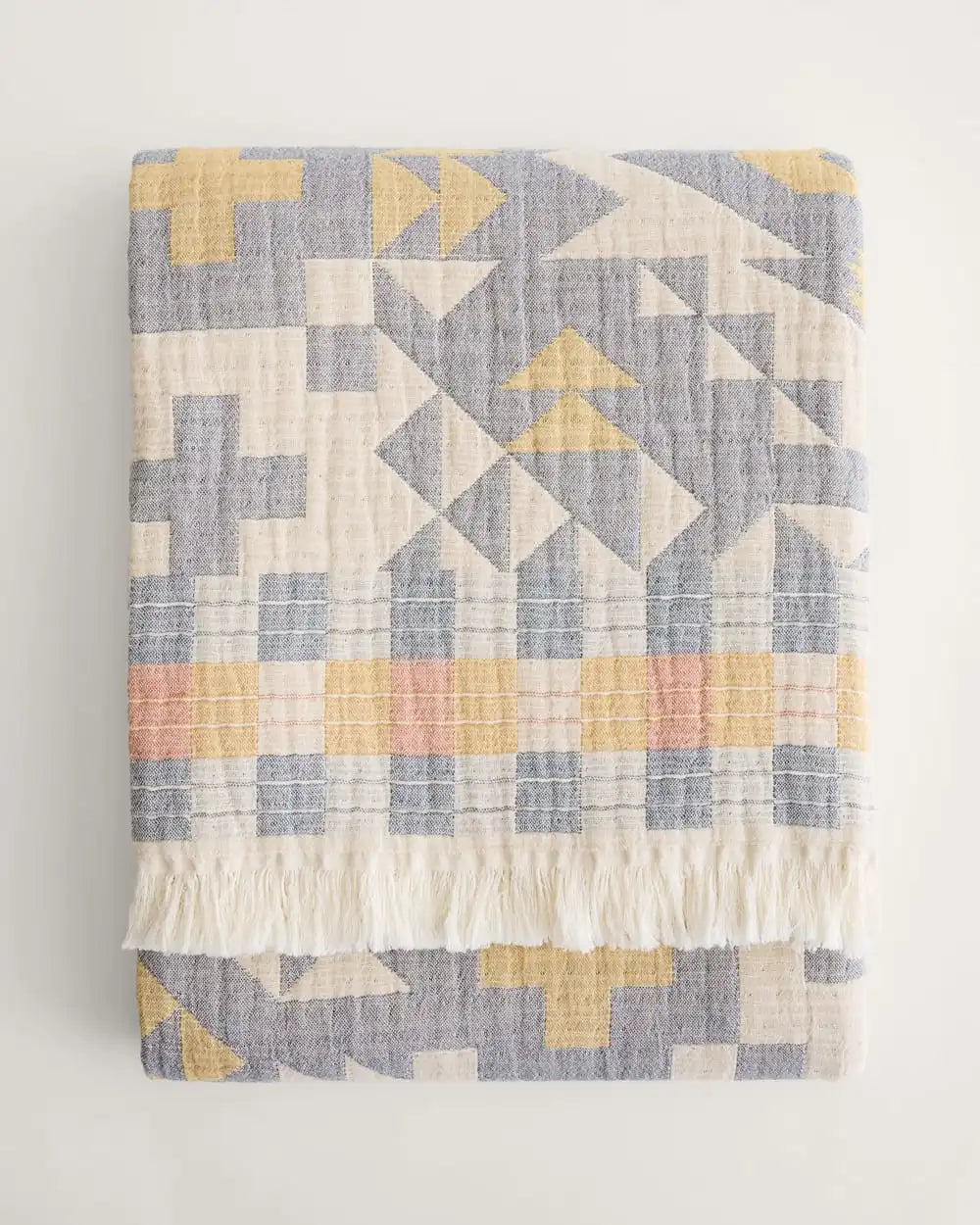 BLUE RIDGE ORGANIC COTTON FRINGED THROW