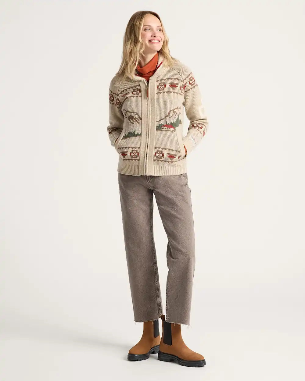 WOMEN'S ALPINE LAMBSWOOL ZIP CARDIGAN