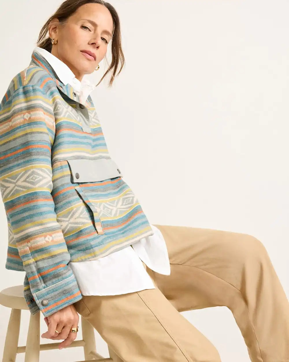 WOMEN'S DOUBLESOFT HALF-SNAP PULLOVER