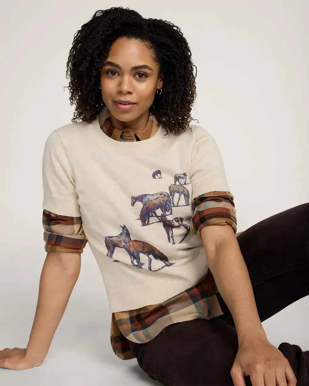 WOMEN'S WILD HORSE COTTON SWEATER