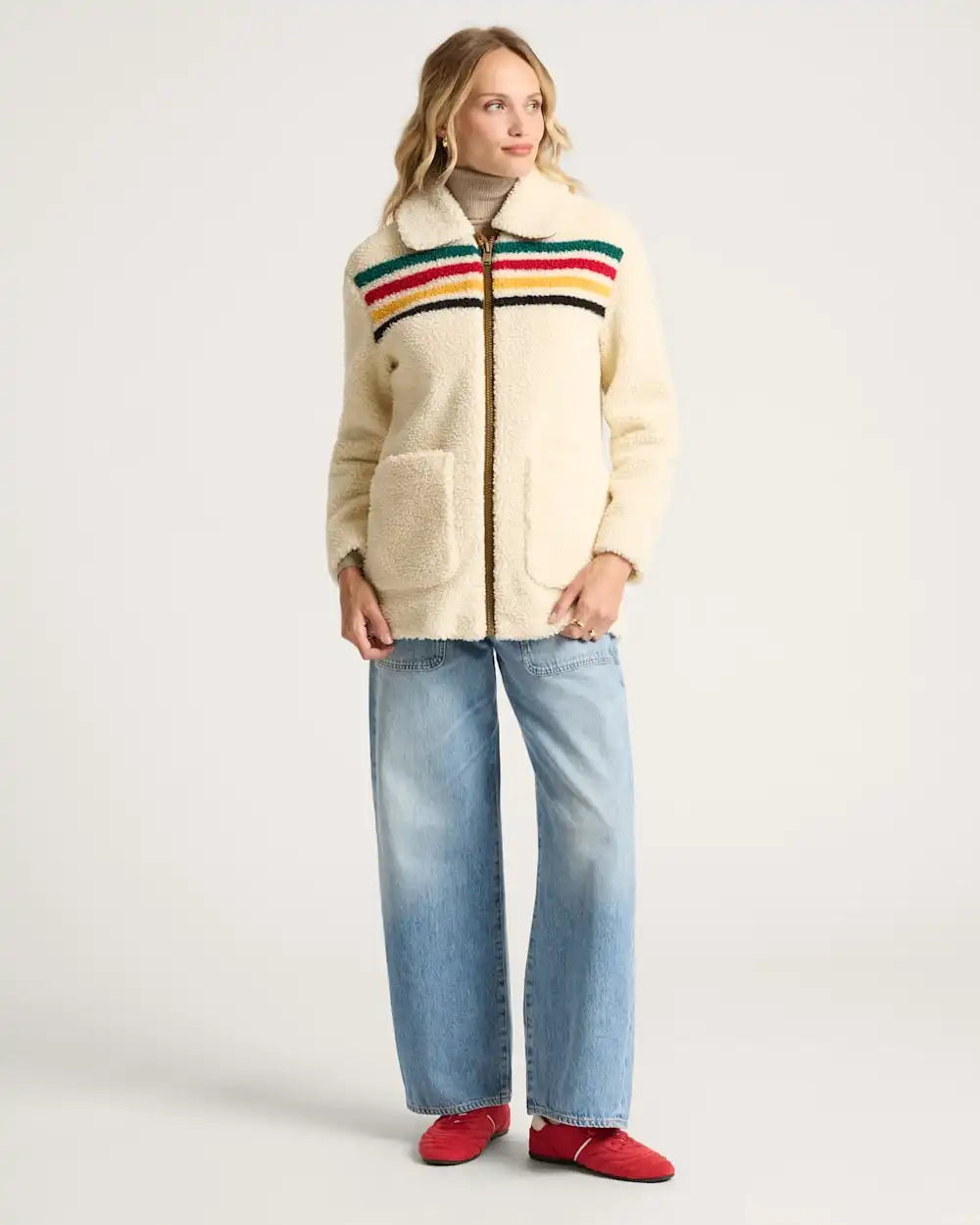 WOMEN'S GLACIER SUNSET SHERPA FLEECE JACKET
