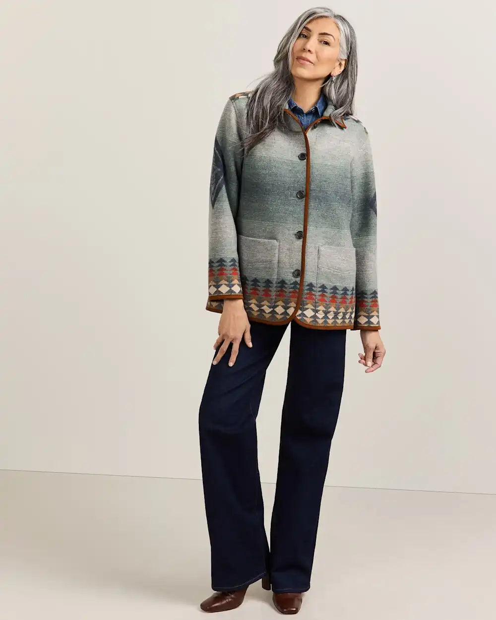 WOMEN'S HARDING REVERSIBLE WOOL COAT