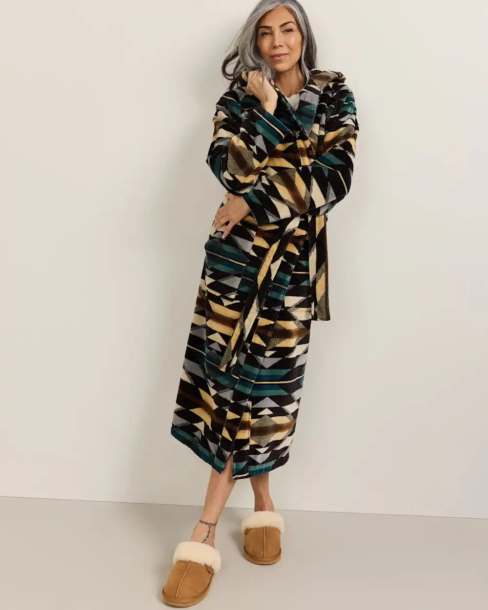 UNISEX WYETH TRAIL COTTON TERRY VELOUR BATHROBE