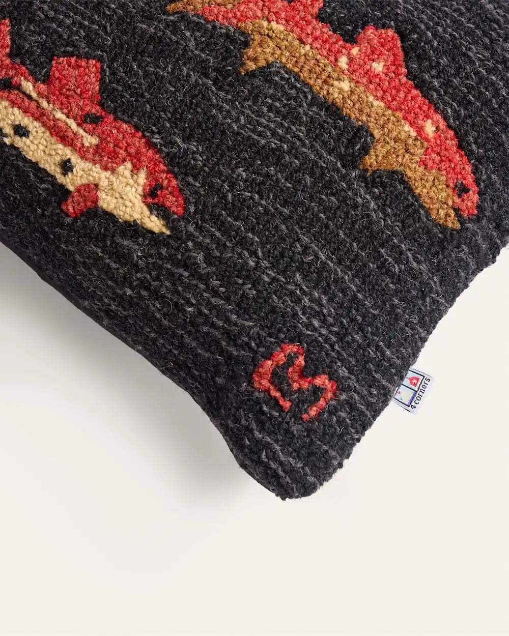 RIVER FISH HOOKED LUMBAR PILLOW