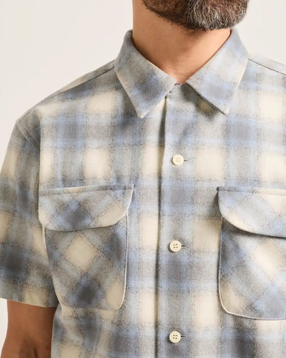 MEN'S SHORT-SLEEVE PLAID BOARD SHIRT