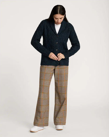 WOMEN'S FISHERMAN WOOL CARDIGAN