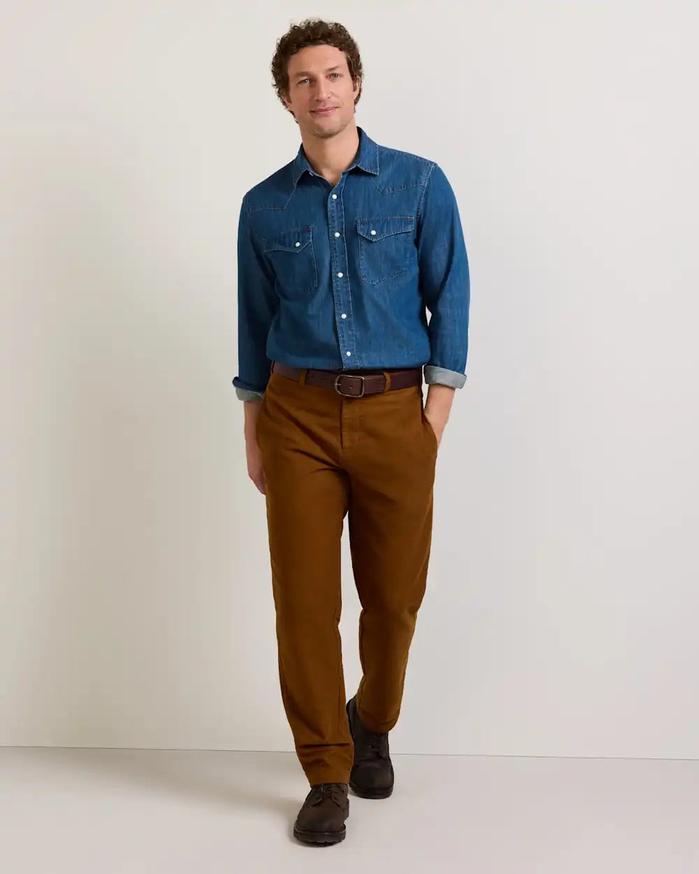 MEN'S RELAXED MOLESKIN CHINO PANTS
