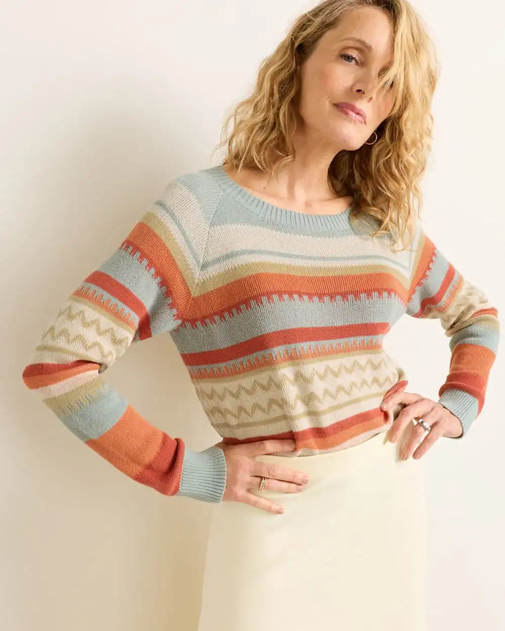 WOMEN'S RAGLAN COTTON SWEATER