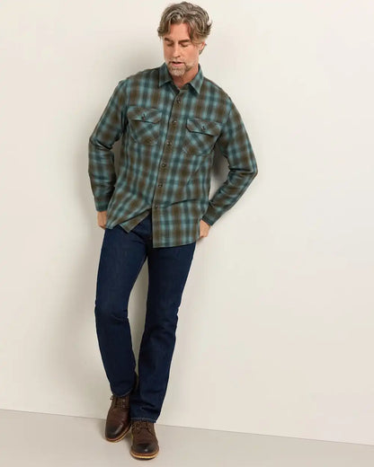 MEN'S PLAID BURNSIDE COTTON FLANNEL SHIRT