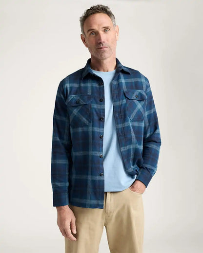 MEN'S PLAID BURNSIDE COTTON FLANNEL SHIRT