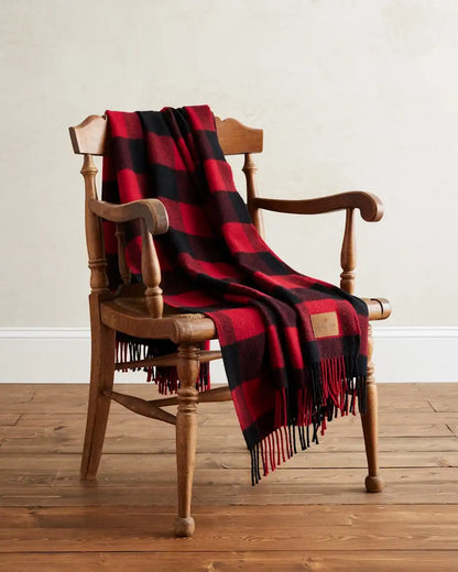 MOTOR ROBE THROW WITH LEATHER CARRIER