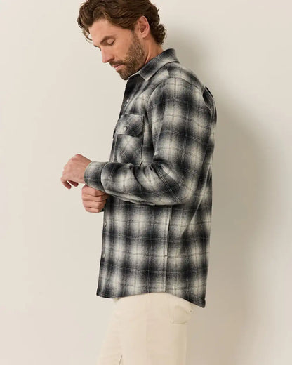 MEN'S PLAID QUILTED WOOL CPO JACKET