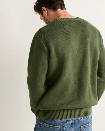 MEN'S LAKE SCENE COTTON SWEATER