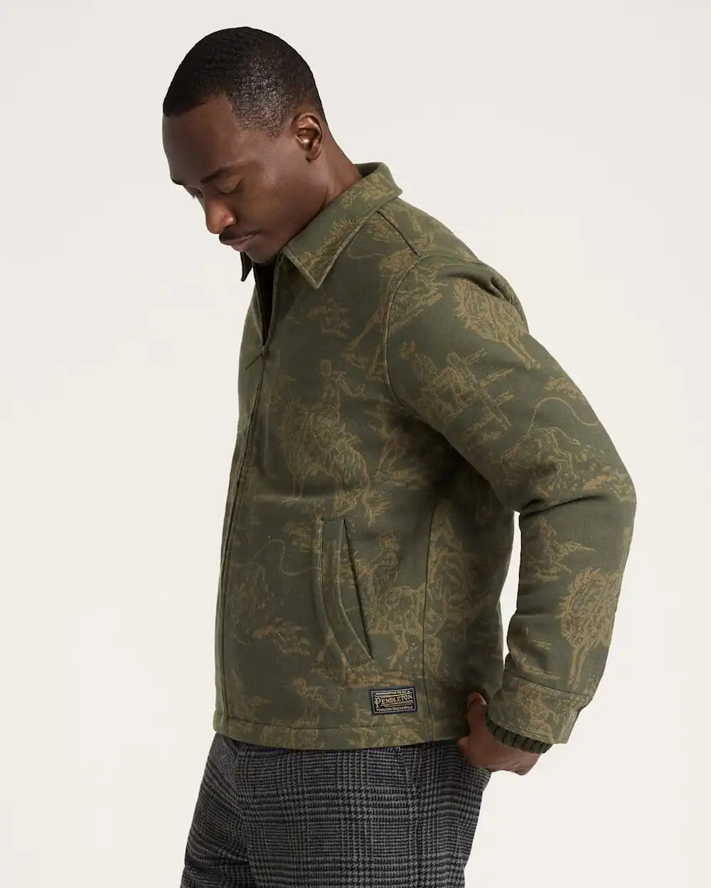 MEN'S WILD LANDSCAPE QUILTED COTTON WORK JACKET