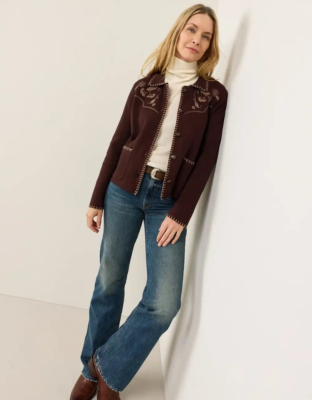 WOMEN'S EMBROIDERED SOUVENIR CARDIGAN