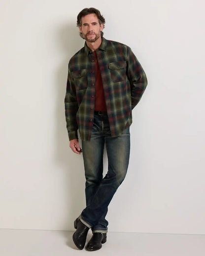 MEN'S PLAID BURNSIDE COTTON FLANNEL SHIRT