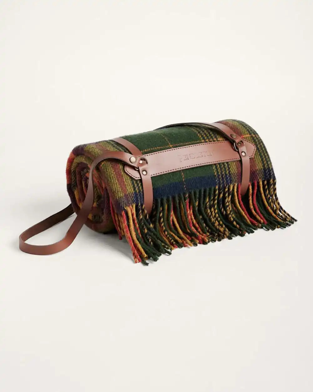 MOTOR ROBE THROW WITH LEATHER CARRIER