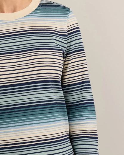 WOMEN'S LONG-SLEEVE STRIPE DESCHUTES TEE