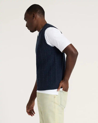 MEN'S MIXED STITCH MERINO SWEATER VEST