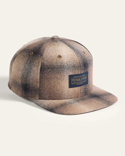 PLAID FLAT BRIM HAT