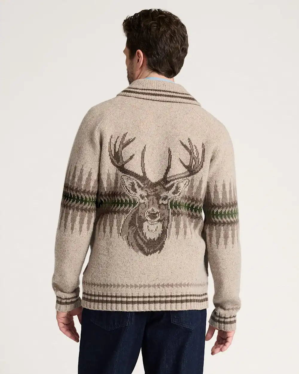MEN'S SAWTOOTH BUCK LAMBSWOOL ZIP CARDIGAN