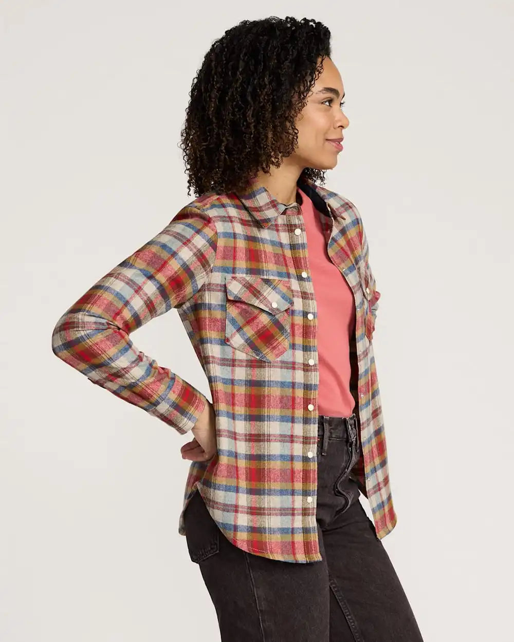WOMEN'S PLAID WOOL GAMBLER SHIRT