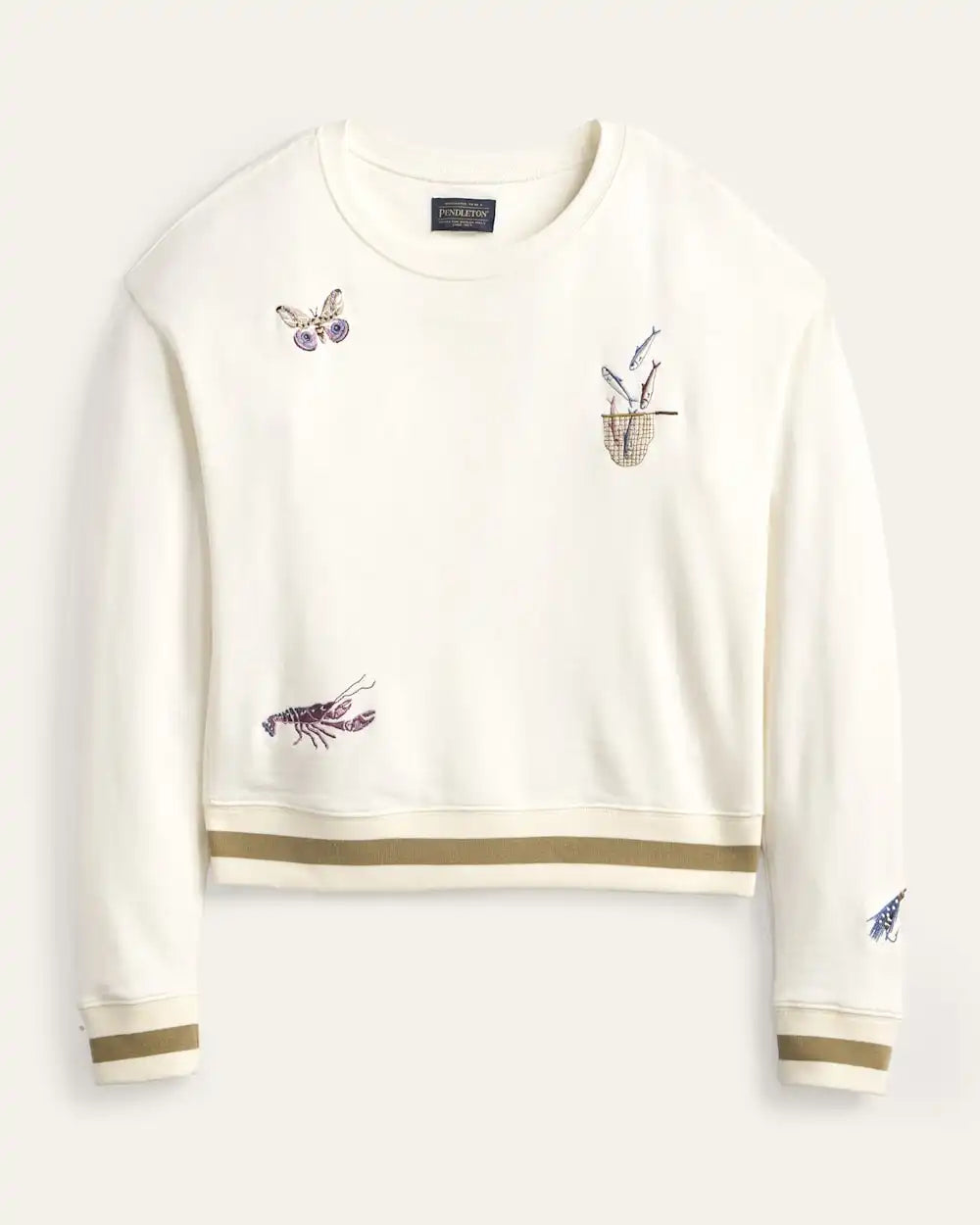 WOMEN'S LAKESIDE EMBROIDERED FRENCH TERRY PULLOVER