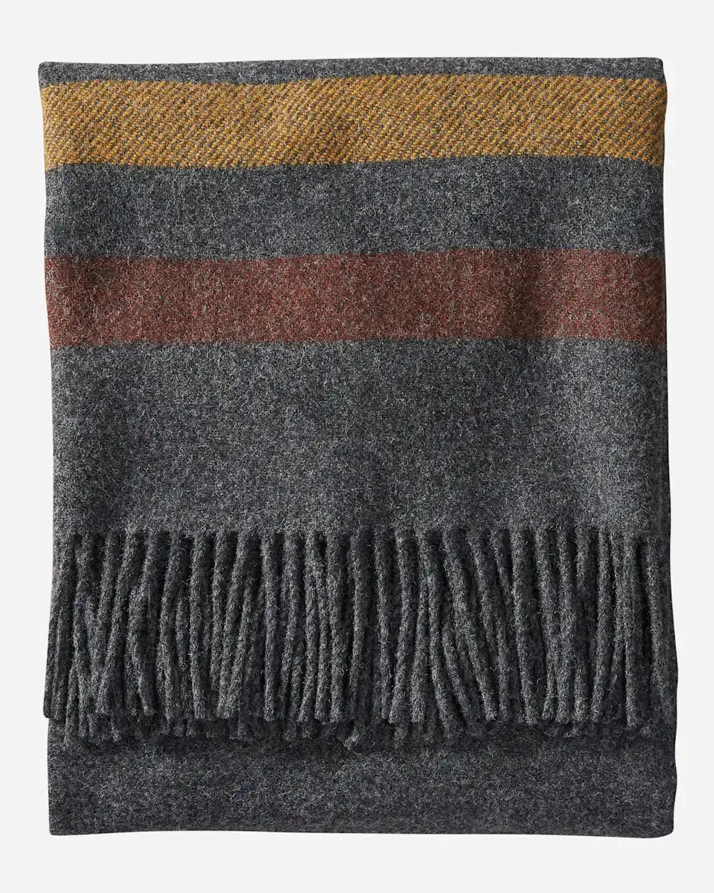 ECO-WISE WOOL FRINGED THROW