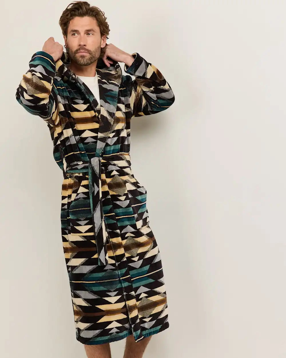 UNISEX WYETH TRAIL COTTON TERRY VELOUR BATHROBE