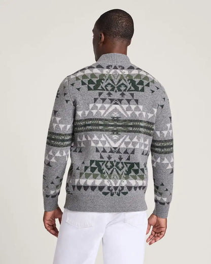 MEN'S AUTUMN BIRCH LAMBSWOOL QUARTER-ZIP SWEATER