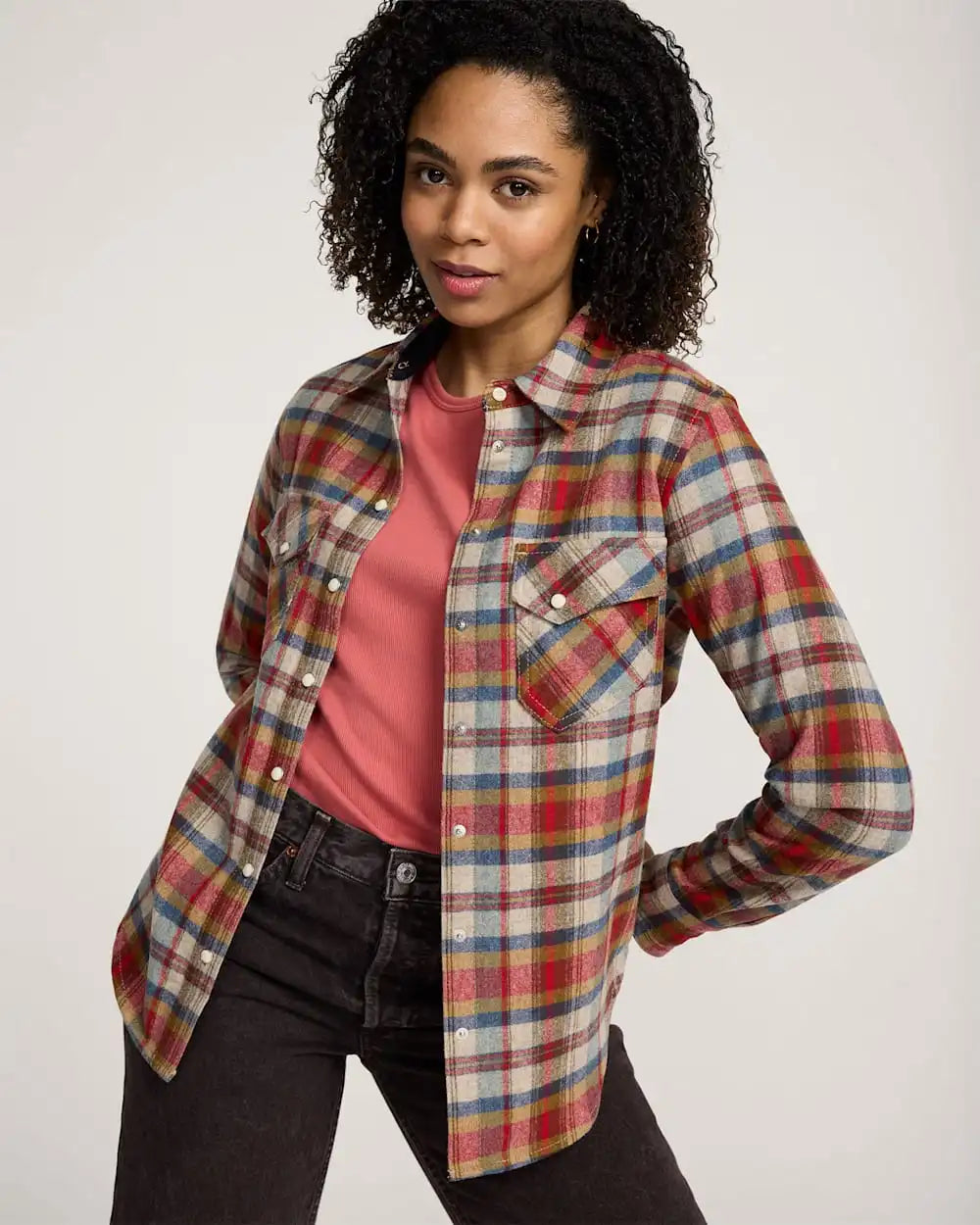 WOMEN'S PLAID WOOL GAMBLER SHIRT