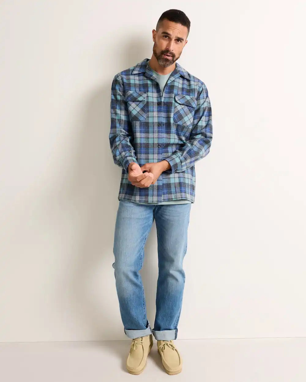 MEN'S PLAID BOARD SHIRT