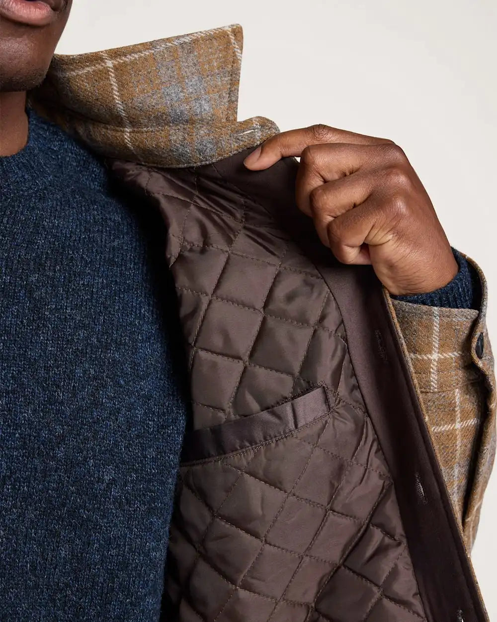 MEN'S PLAID QUILTED CPO JACKET