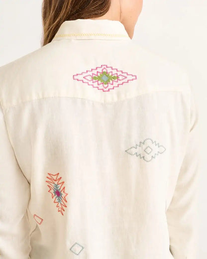 WOMEN'S EMBROIDERED PERFECT ONE POCKET SHIRT