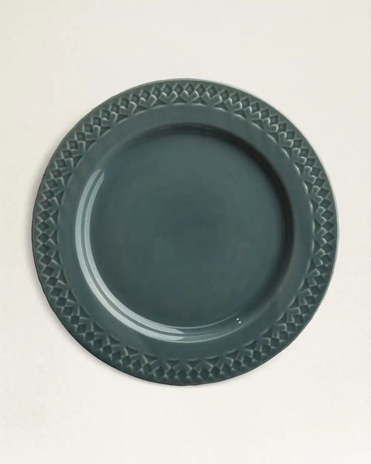 DEBOSSED STONEWARE SALAD PLATES
