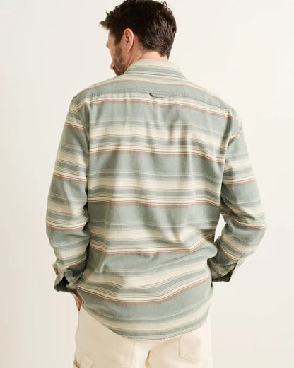 MEN'S STRIPE BEACH SHACK COTTON SHIRT