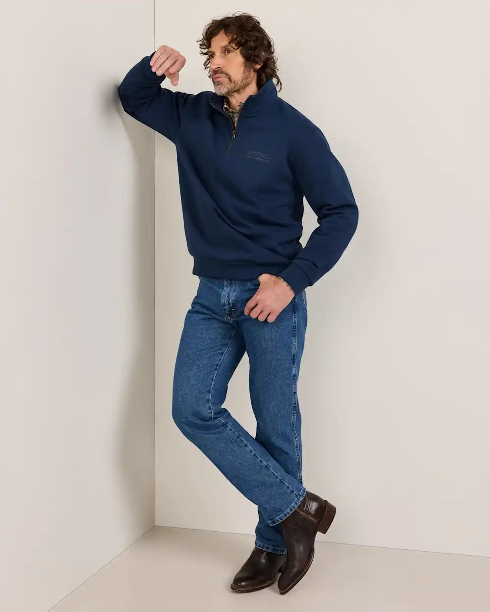 MEN'S FRENCH TERRY QUARTER-ZIP SWEATSHIRT