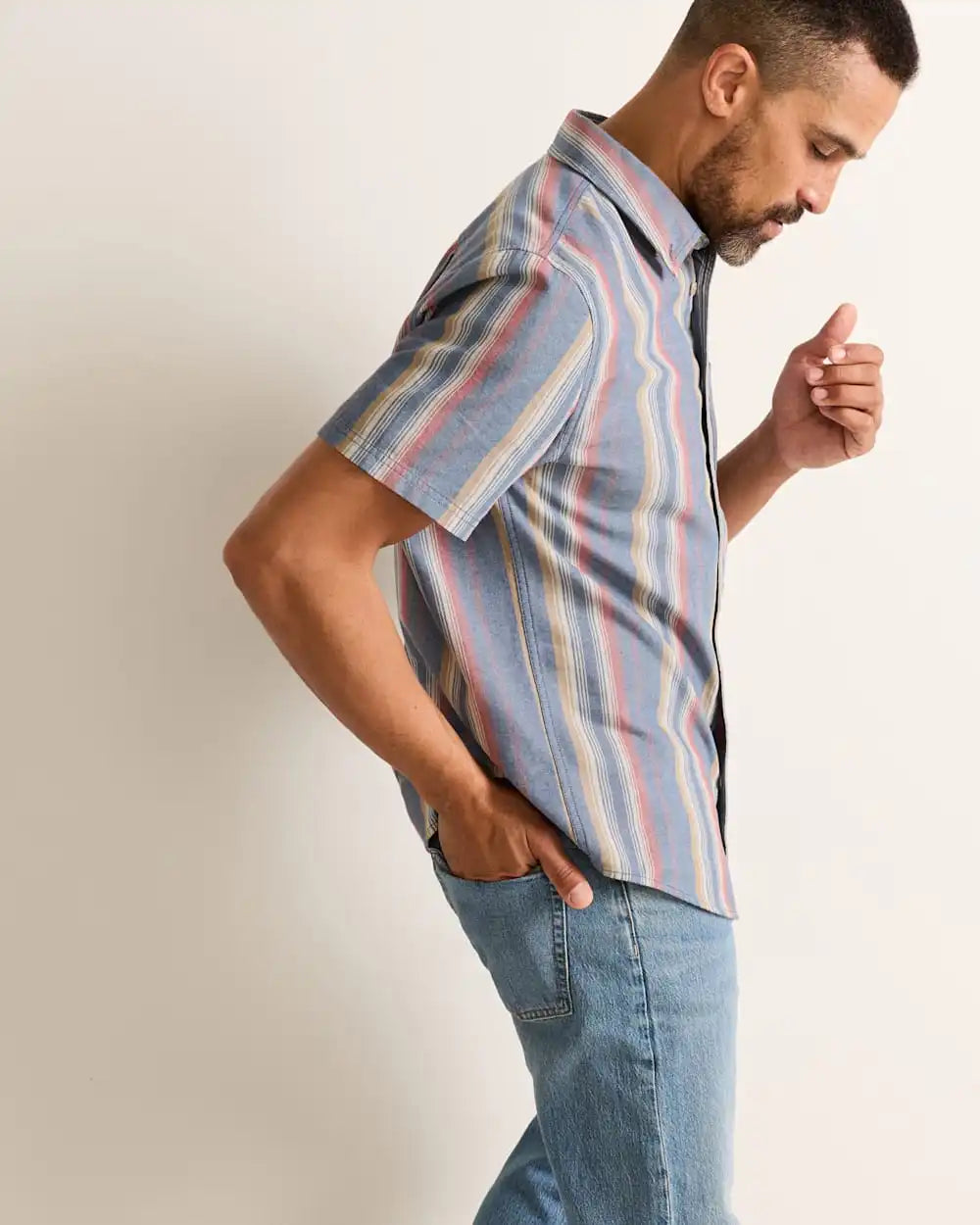 MEN'S SHORT-SLEEVE STRIPE BAYSIDE SHIRT