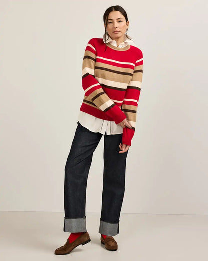 WOMEN'S MERINO MULTI STRIPE SWEATER