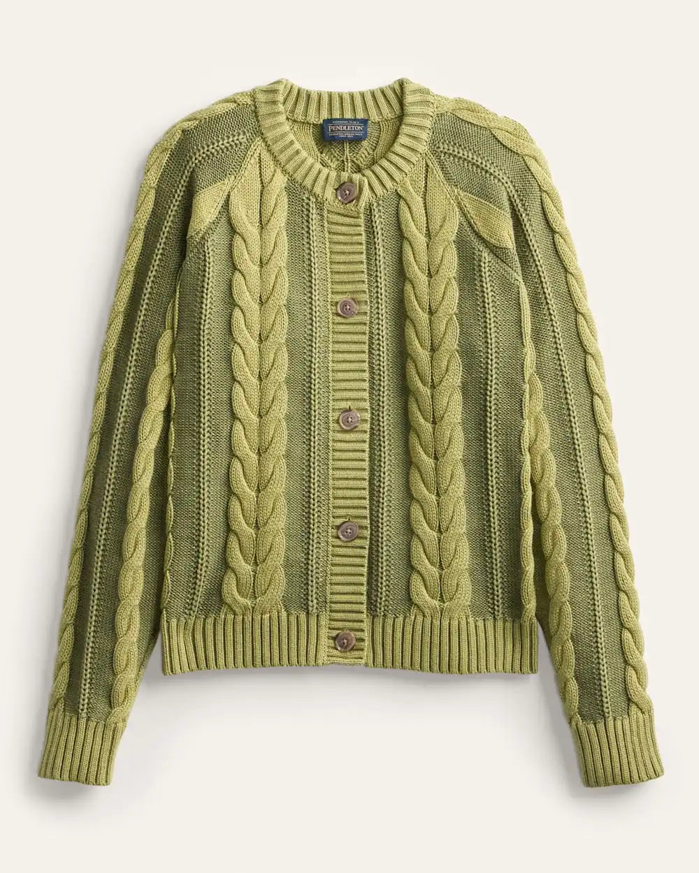 WOMEN'S COTTON CABLE CARDIGAN