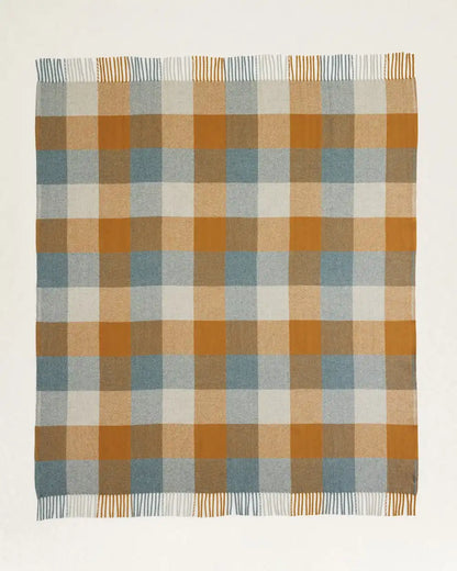 ECO-WISE WOOL FRINGED THROW