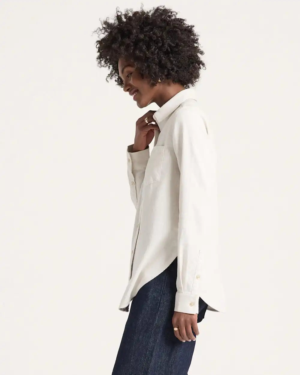 WOMEN'S COTTON FLANNEL RELAXED SHIRT