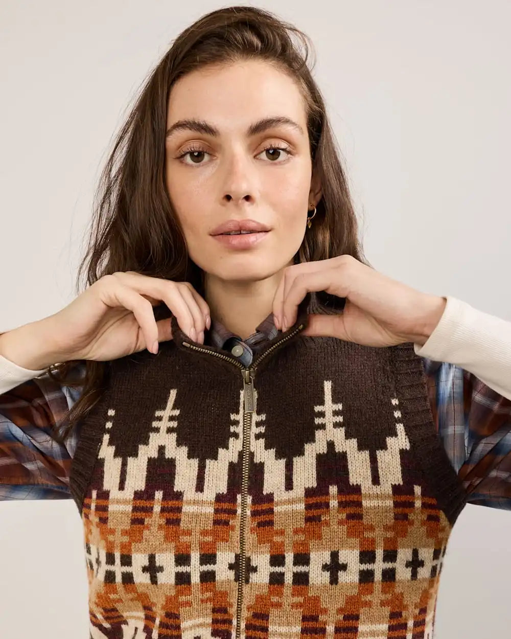 WOMEN'S GRAPHIC SHETLAND COLLECTION ZIP VEST