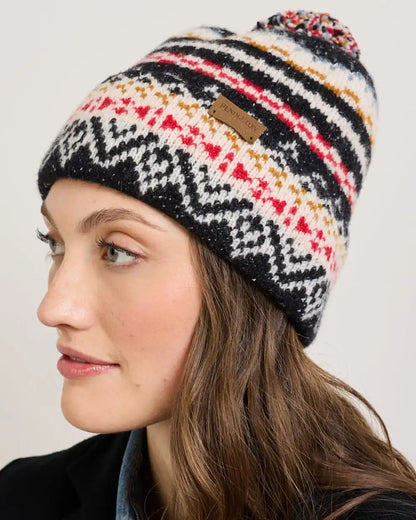 FAIR ISLE LAMBSWOOL POM BEANIE