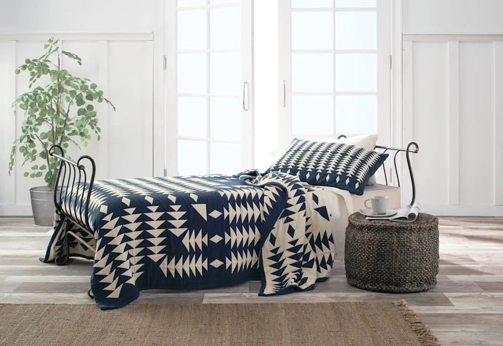 MIDNIGHT NOVA COTTON MATELASSE COVERLET SET