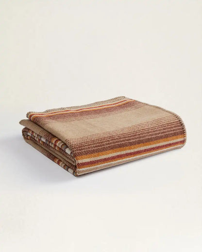 ECO-WISE WOOL PLAID/STRIPE BLANKET